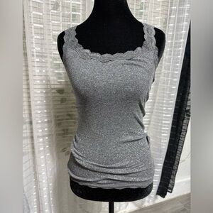 Calvin Klein Shimmering Gray Camisole with Lace